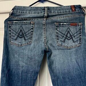 7 For All Mankind Bootcut Denim A Pocket Medium Wash Jeans Size 25